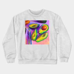 Avocado and a Half Rainbow Colorful art Crewneck Sweatshirt